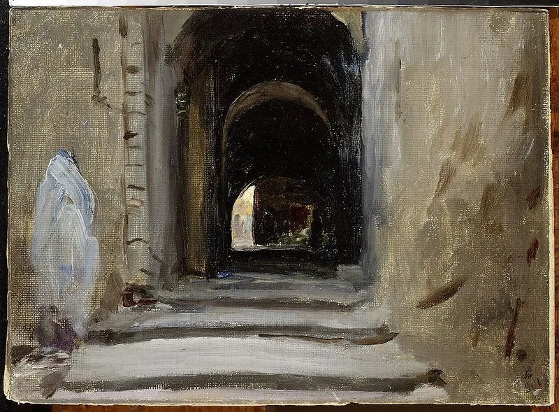 Via Dolorosa in Jerusalem. From the journey to Palestine, by Jan Ciągliński, unspecified, 1901