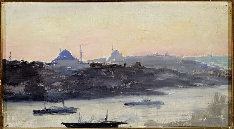 View of the city in the evening. From the journey to Constantinople, by Jan Ciągliński, unspecified, 1897