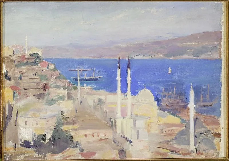 View of the port in Constantinople. From the journey to Constantinople, by Jan Ciągliński, unspecified, 1897