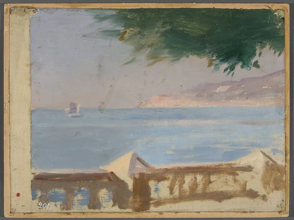 View of the sea from the Bakhchi-Dere villa in Yalta. From the journey to Crimea, by Jan Ciągliński, unspecified, 1897