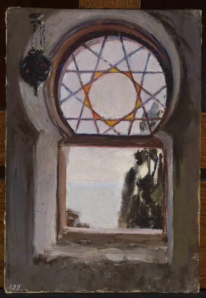 Window of the Bakhchi-Dere villa in Yalta. From the journey to Crimea, by Jan Ciągliński