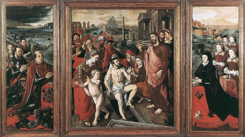 Triptych of the Micault Family, by Jan Cornelisz Vermeyen, unspecified, 1549