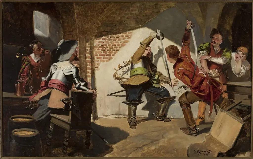 Duel in a tavern, by Jan Czesław Moniuszko