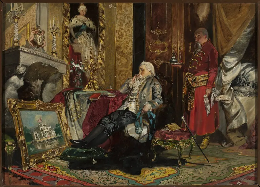 King Stanisław August Poniatowski in Petersburg, by Jan Czesław Moniuszko