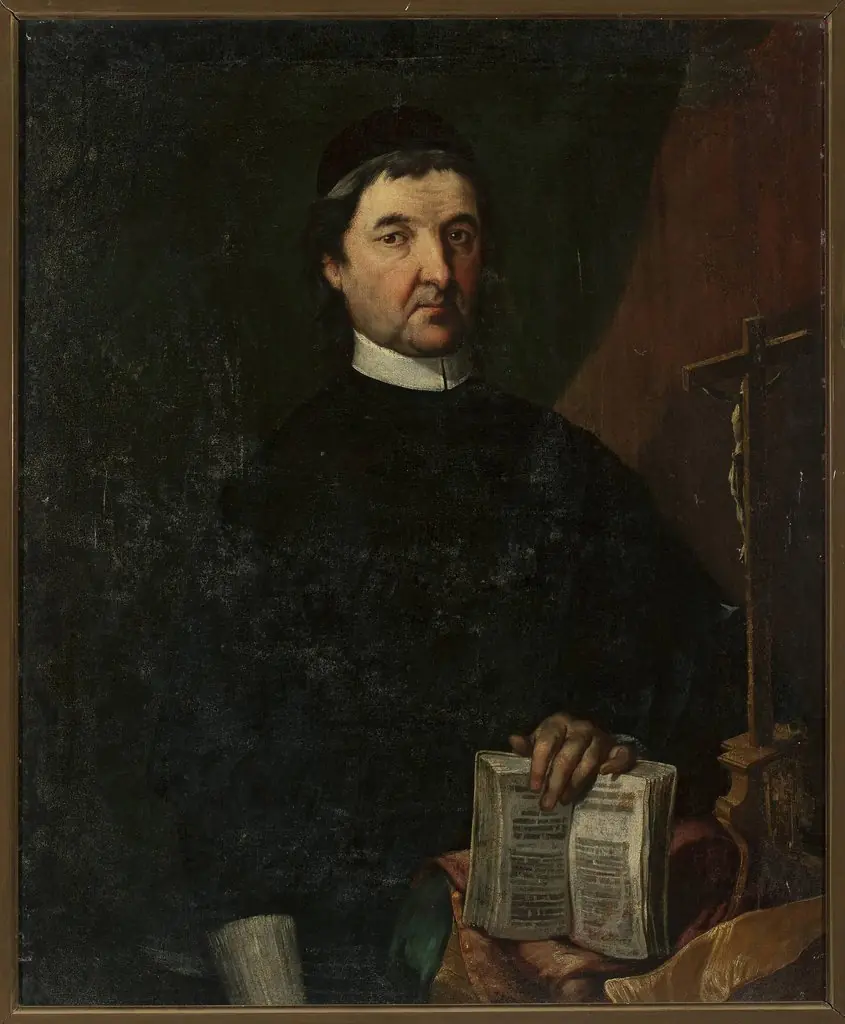 Portrait of a priest (Piarist?), by Jan Damel