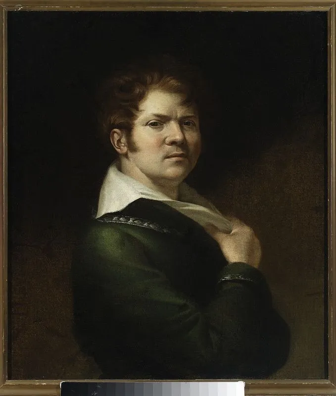 Self-portrait, by Jan Damel, oil, 1817