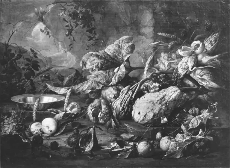 Früchtestück in einer Landschaft, by Jan Davidsz. de Heem