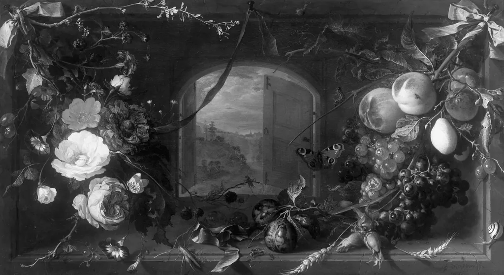 Fruit and flower pendants, by Jan Davidsz. de Heem, unspecified, 1690