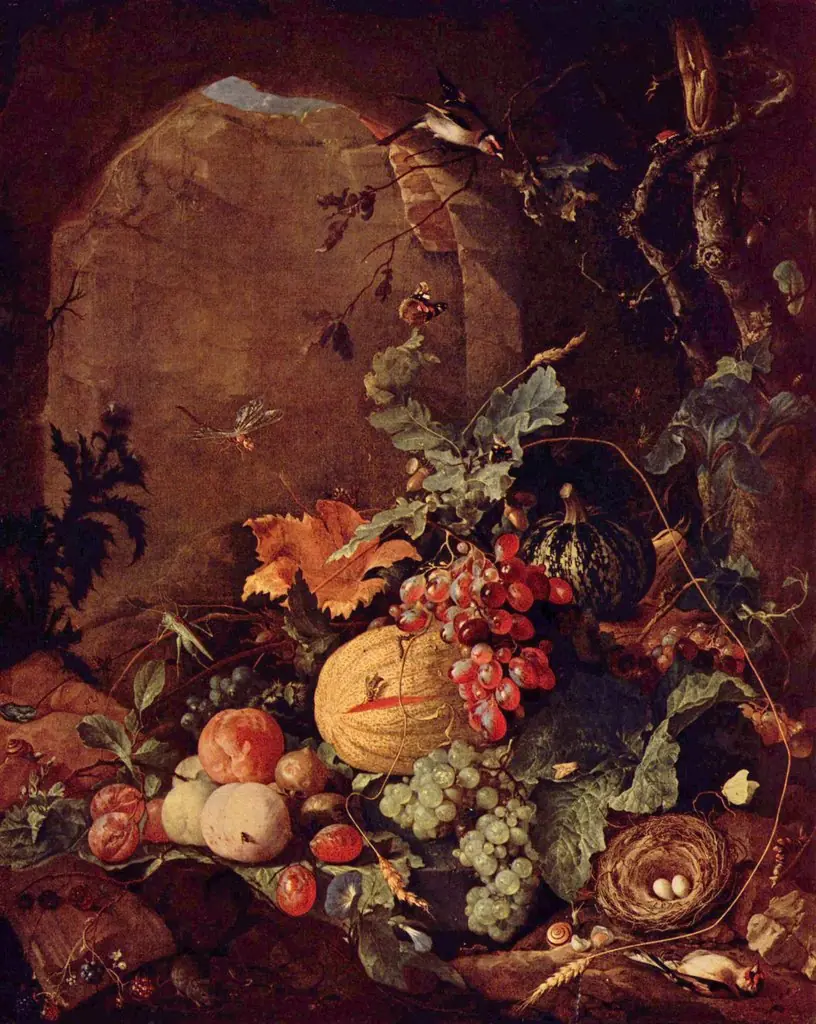 Still Life with Bird's Nest, by Jan Davidsz. de Heem