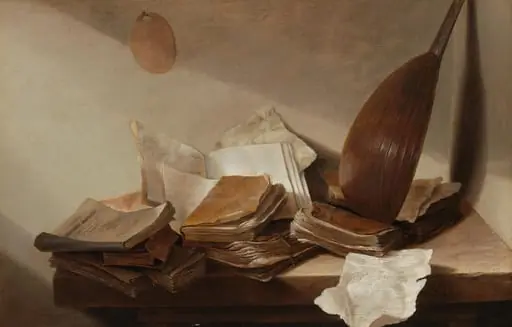 Still Life with Books, by Jan Davidsz. de Heem, 1628