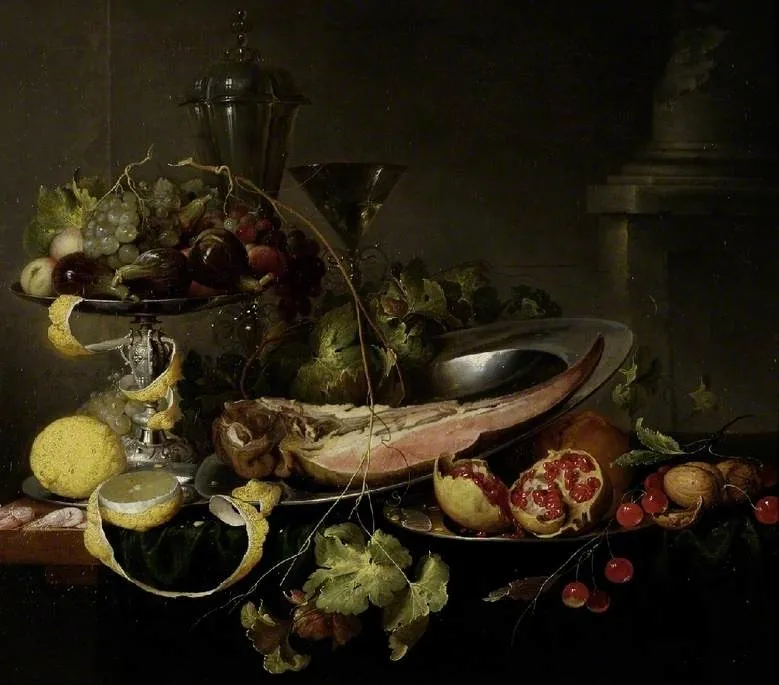 Still-life with fruit, by Jan Davidsz. de Heem, oil, 1640