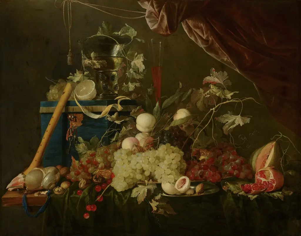 Sumptuous Fruit Still Life with Jewellery Box, by Jan Davidsz. de Heem