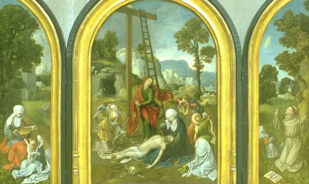 Triptychon mit der Beweinung Christi, by Jan de Beer