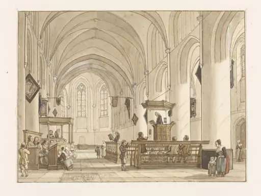 Interior of st-laurentiuskerk, Vierlingsbeek, by Jan de Beijer
