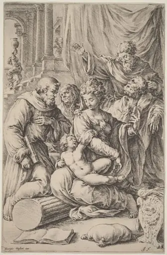 Holy Family with Saints, by Jan de Bisschop