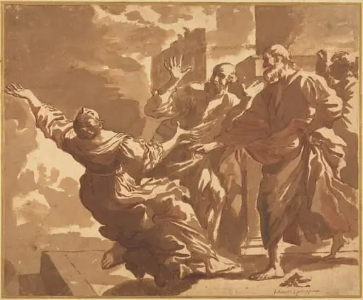 The Death of Sapphira, by Jan de Bisschop