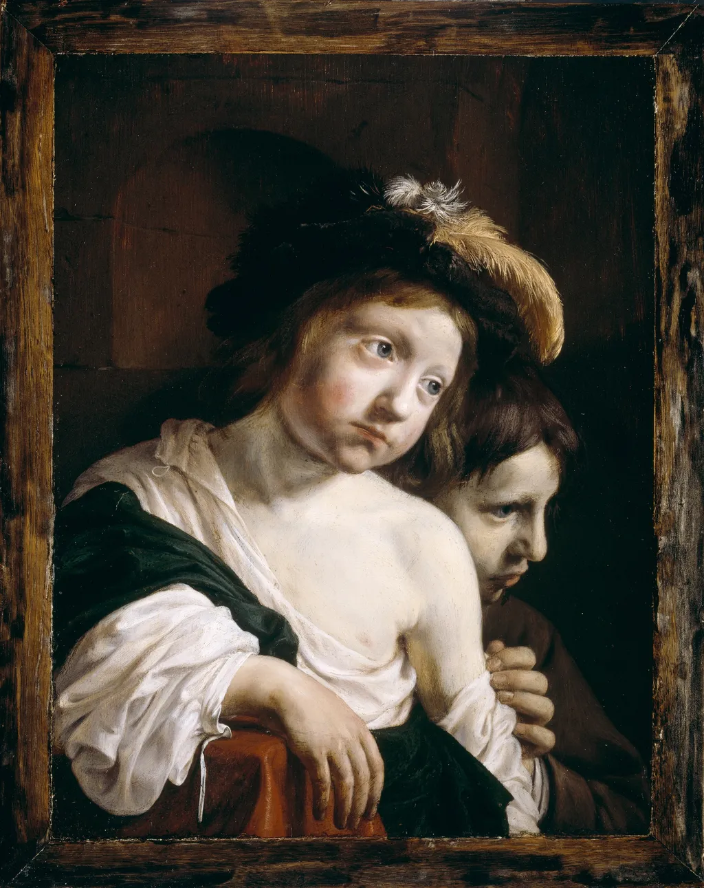A Group of two Boys, by Jan de Bray, paint, 1651