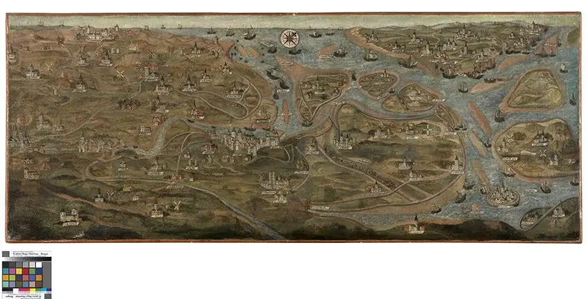Map of the Zwin Area, by Jan de Hervy