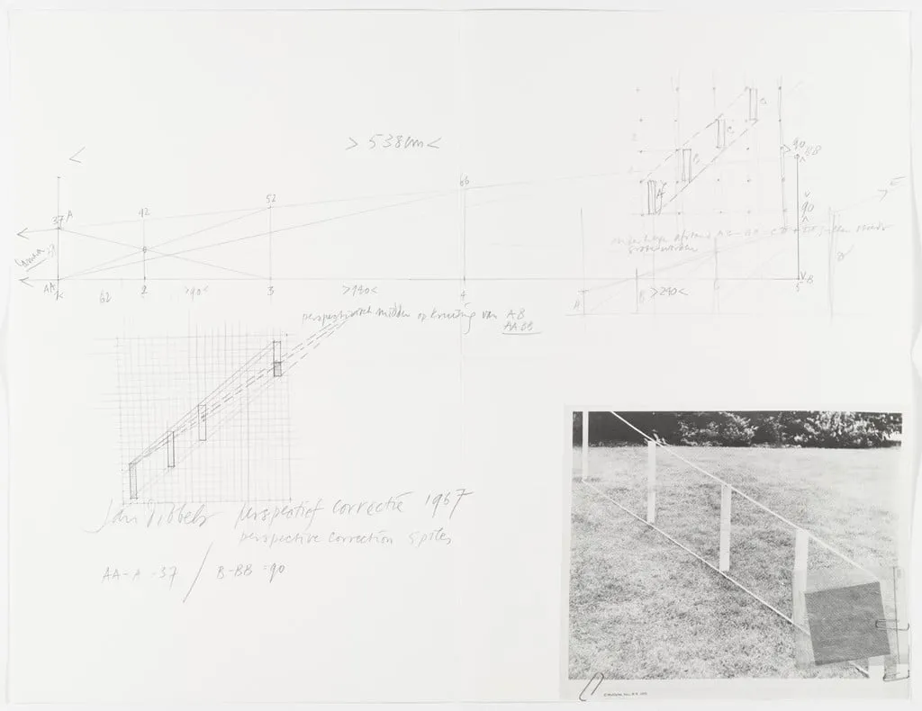 Untitled, by Jan Dibbets, ink, 1967
