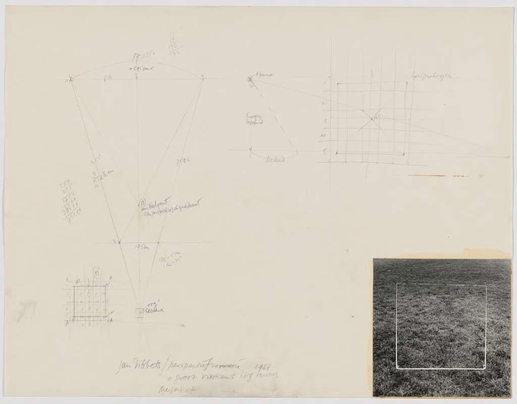 Untitled, by Jan Dibbets, graphite, 1968