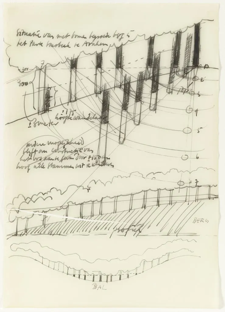 Untitled, by Jan Dibbets, ink, 1970