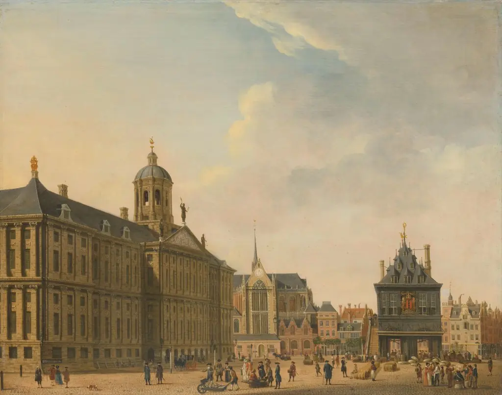 View of the Dam in Amsterdam, by Jan Ekels the Elder, 1750