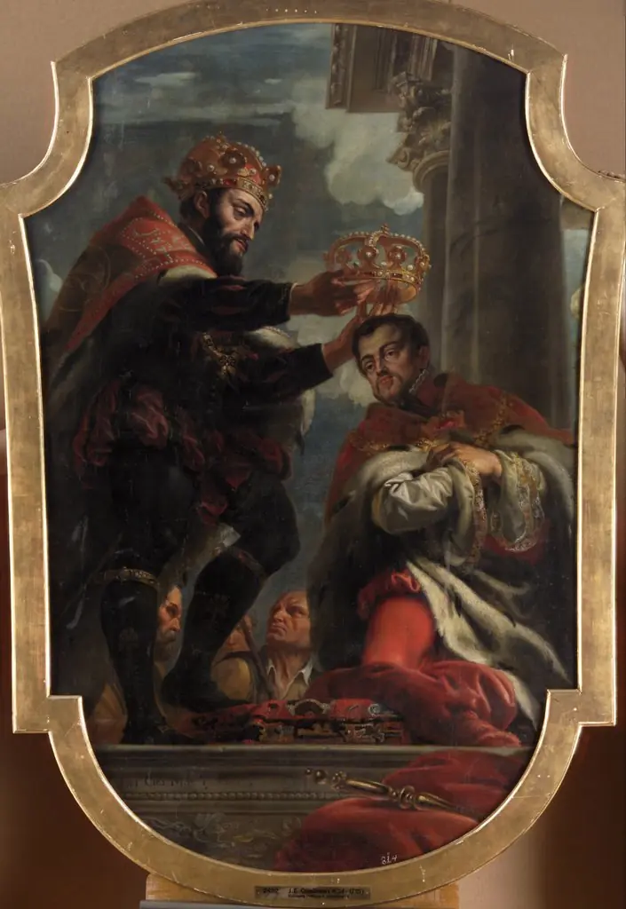Charles V crowns Philip II, by Jan Erasmus Quellinus
