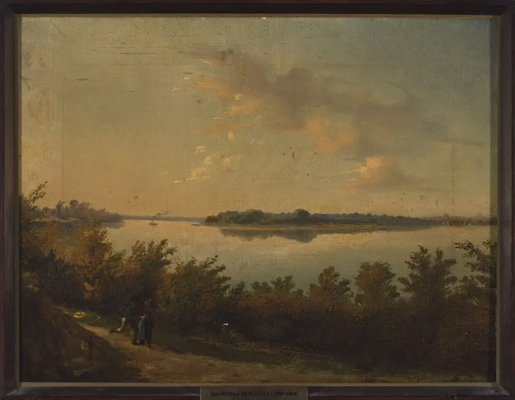 Saska Kępa – Landscape at sunset, by Jan Feliks Piwarski