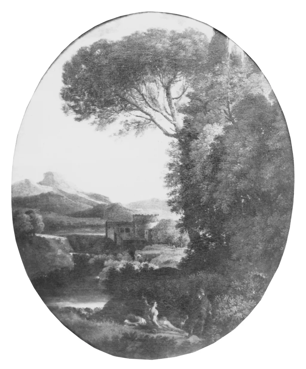 Landscape with Pines, by Jan Frans van Bloemen, unspecified, 1712