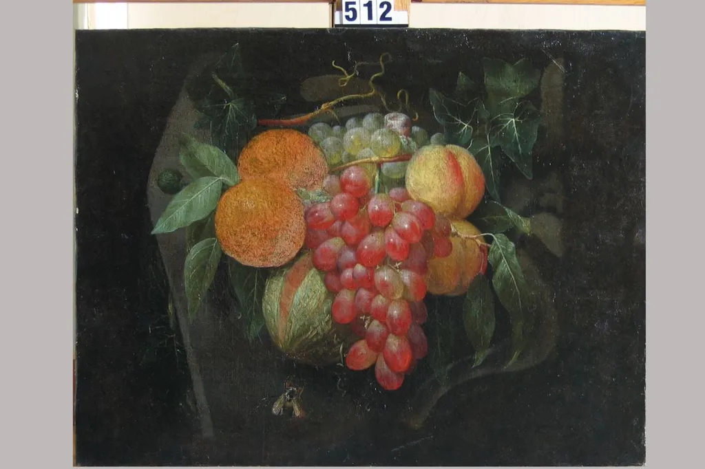 Fructe cu pepene rupt (pandant: Fructe cu pară tăiată), by Jan Frans van Son, unspecified