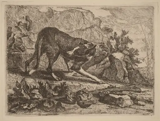 Landscape with Greyhound and Rifle, by Jan Fyt