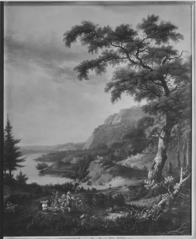 Flusslandschaft, by Jan Gabrielsz Sonjé, unspecified, 1696