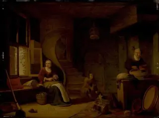 Genre Scene in a Kitchen