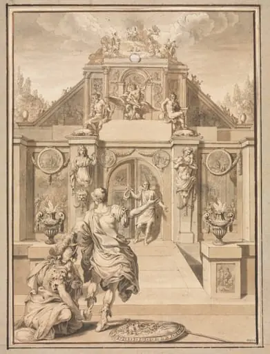 Perseus and Minerva before a Temple, by Jan Goeree
