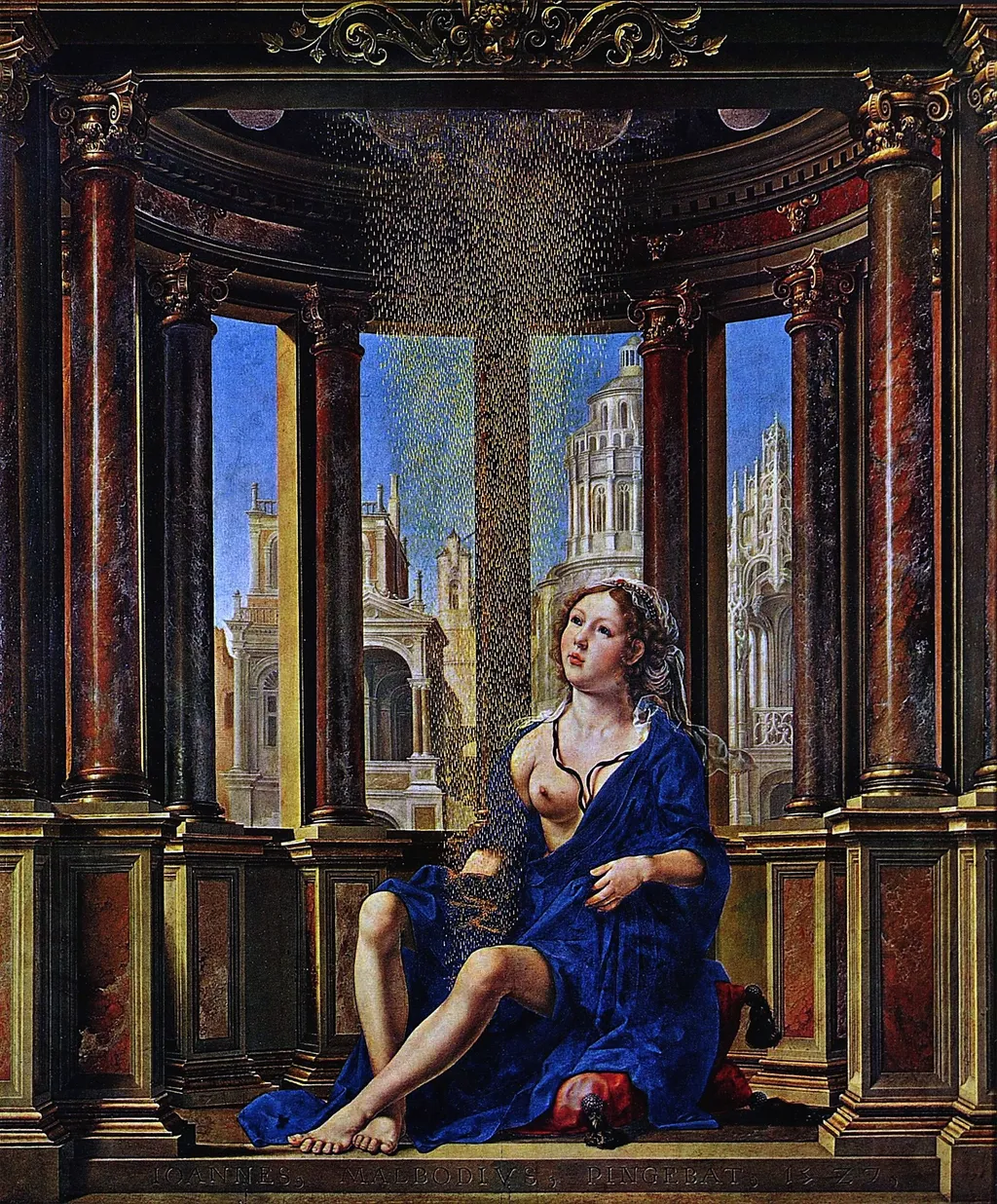 Danae, by Jan Gossaert, oil, 1527