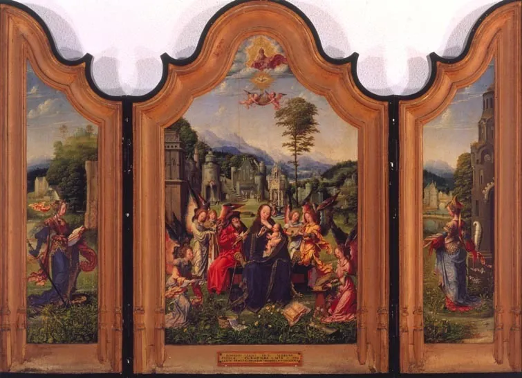 Triptych of the Holy Family, by Jan Gossaert, unspecified, 1501