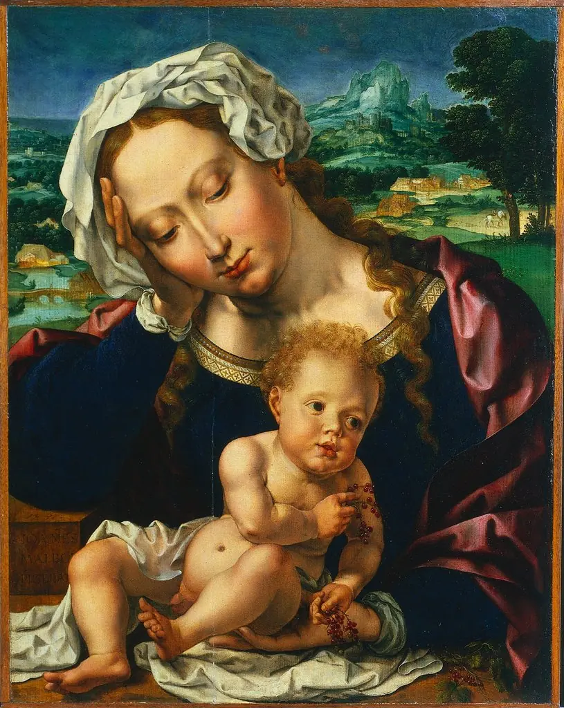 Virgin and Child in a Landscape, by Jan Gossaert