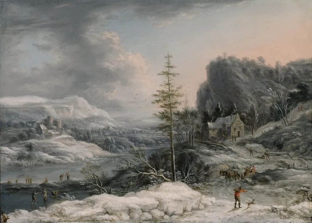 A Winter Scene, by Jan Griffier, unspecified, 1700