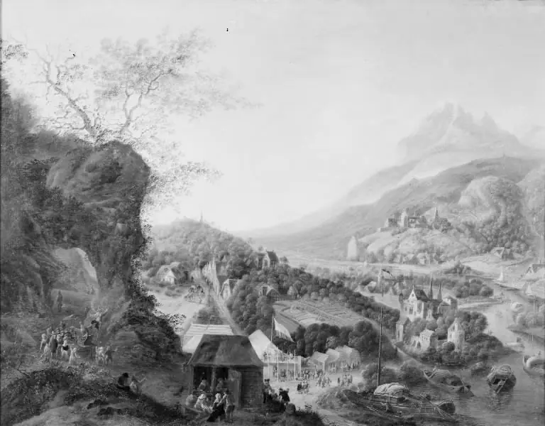 Mountain Scenery with River, by Jan Griffier, 1695