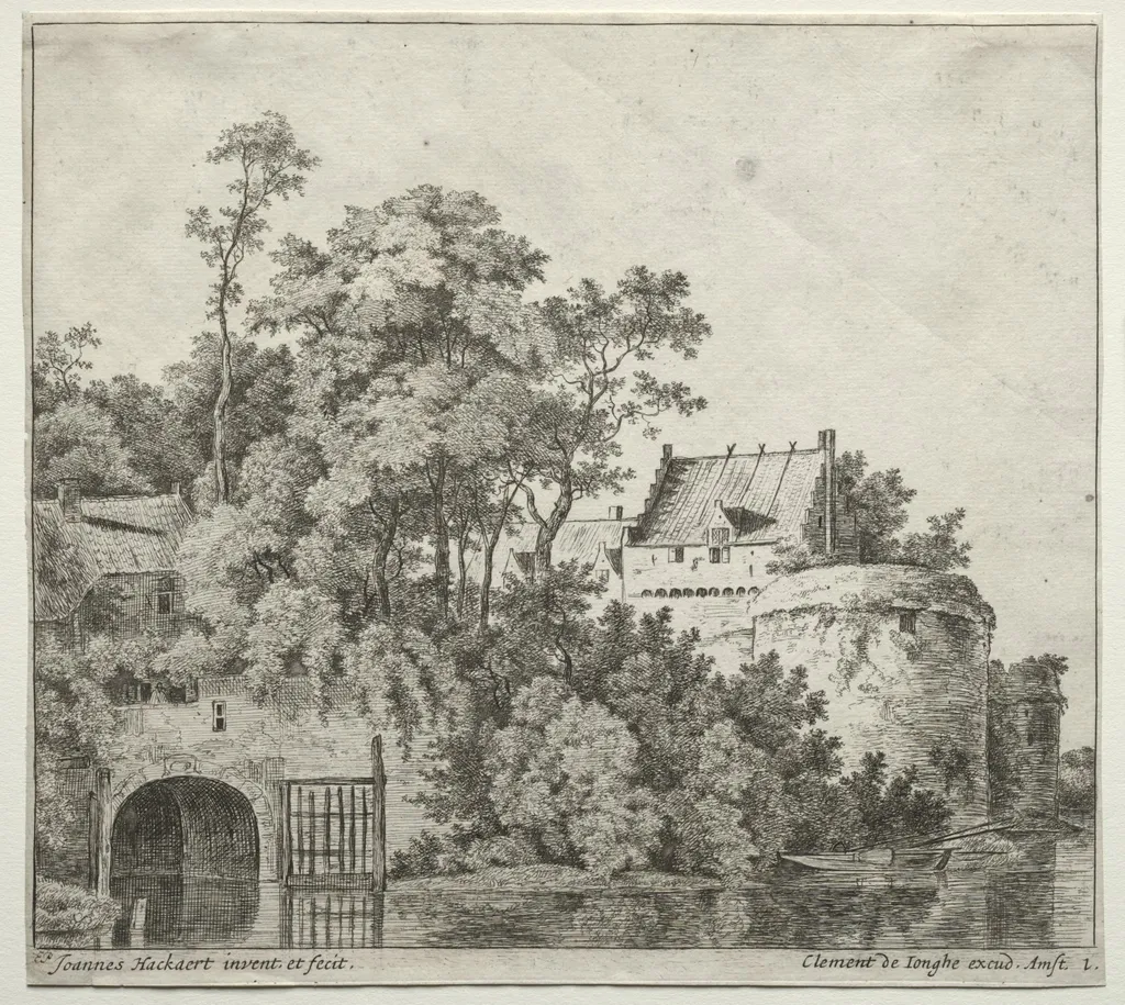 Bourges: The Gate to the City of Gorcum, by Jan Hackaert, 1666