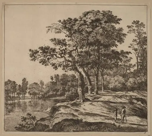Landscape with Four Trees, by Jan Hackaert