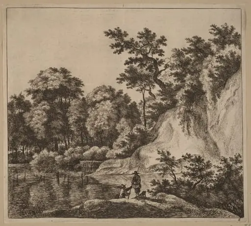 Landscape with River and Rock, by Jan Hackaert