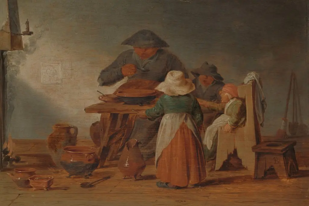 Peasant meal, by Jan Jansz. Buesem
