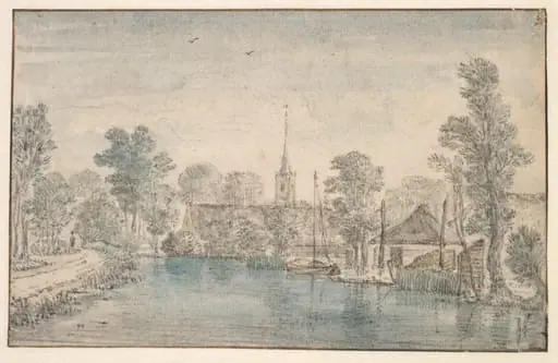 Village on a River, by Jan Jansz den Uyl