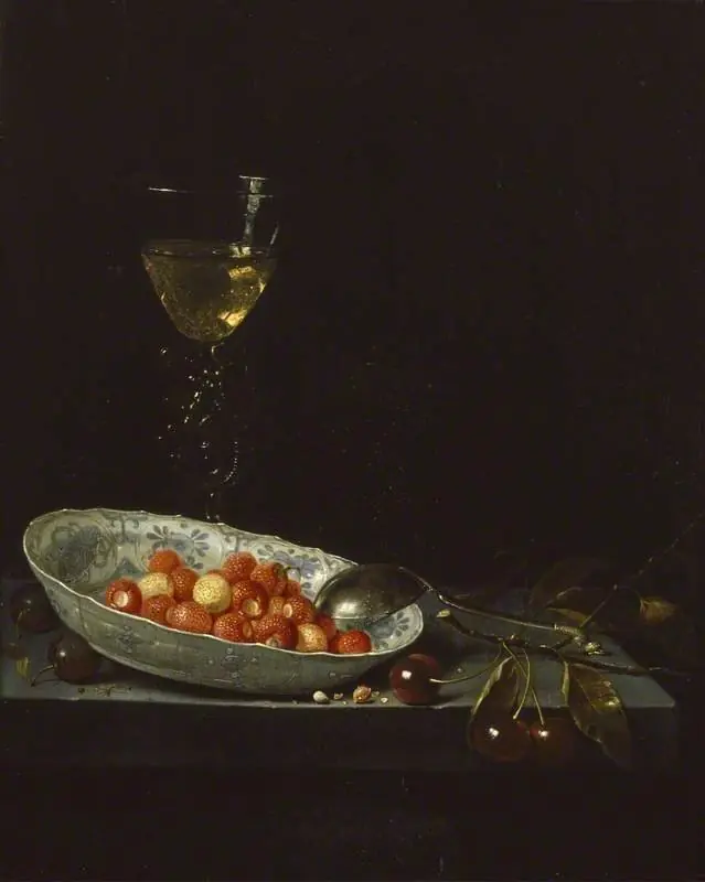Still Life with Strawberries and Cherries, by Jan Jansz van de Velde