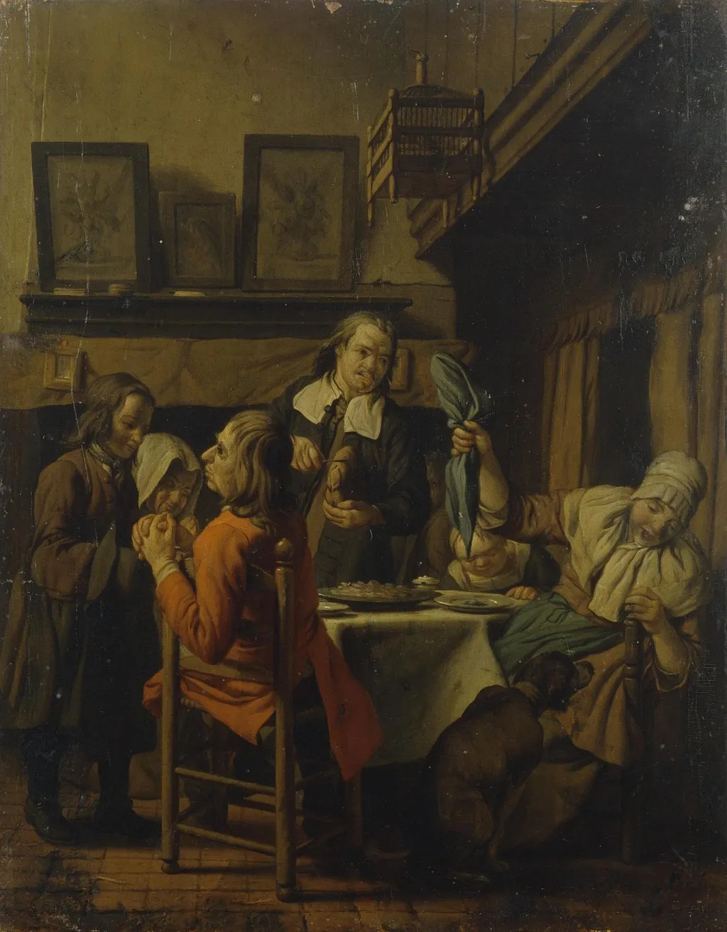 A Genre Scene, by Jan Josef Horemans the Elder, oil, 1740