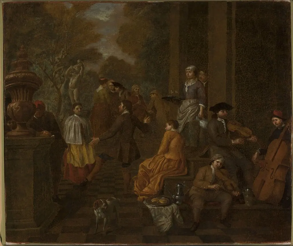 Company in the garden, by Jan Josef Horemans the Elder