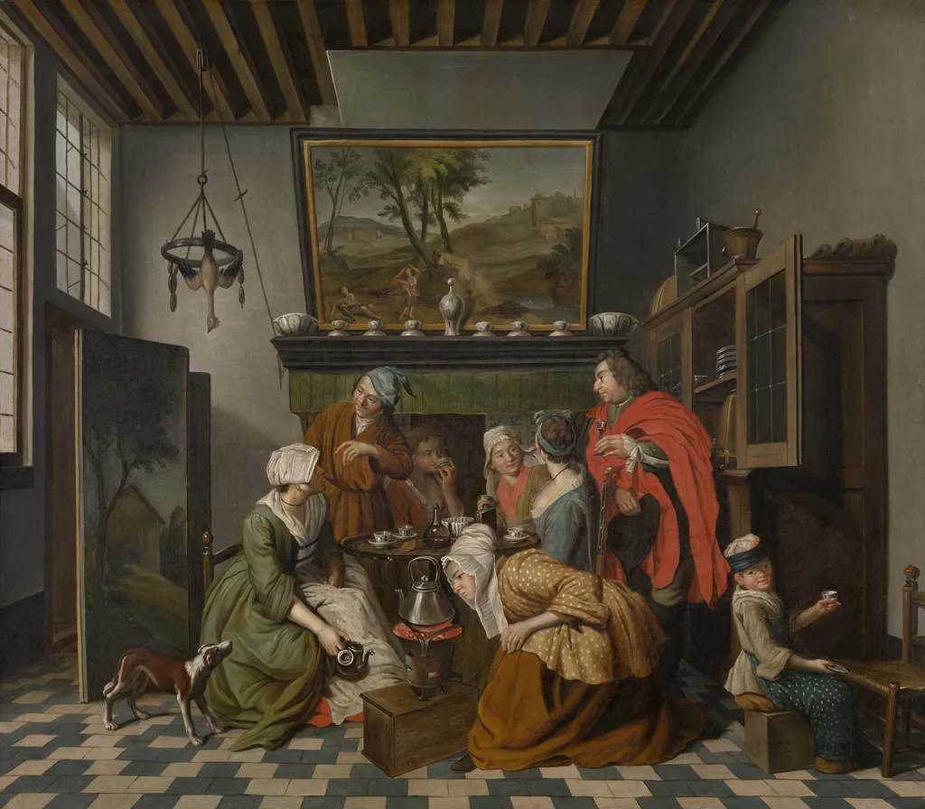 Tea-Time, by Jan Josef Horemans the Younger, oil
