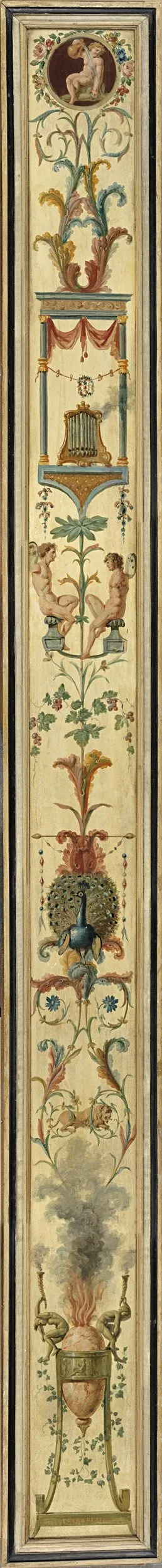 January, with the Sign of Aquarius, by Jan Kamphuysen, oil, 1796