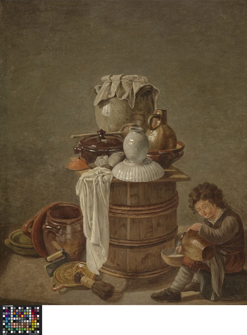 Keukengerei, by Jan Karel Verbrugge, oil, 1796